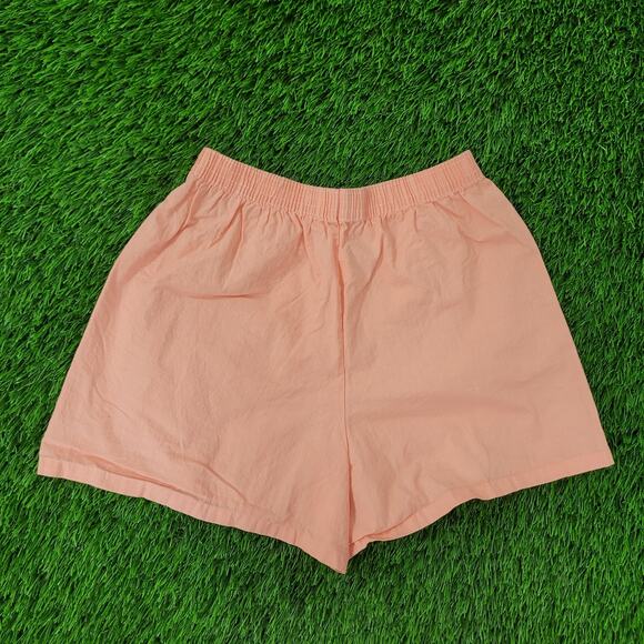 Vintage 80s Hot-Pants Gym Shorts Womens XS/S Peach USA Booty - Picture 2 of 12